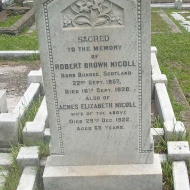 NICOLL Robert Brown 1857-1920 &amp; Agnes Elizabeth -1922