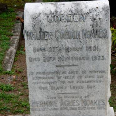 NOAKES Walter Gordon 1901-1923 :: NOAKES Hermine Agnes ?-1923