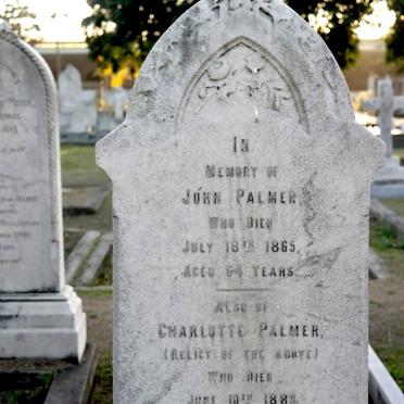 PALMER John -1865 &amp; Charlotte -1889