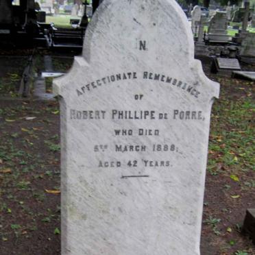 PORRE Robert Phillipe, de -1888