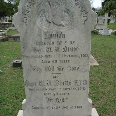 PLATTS W.J. -1916 &amp; Louisa -1913