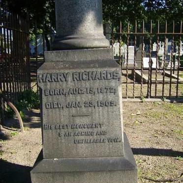 RICHARDS Harry 1872-1909