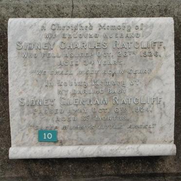 RATCLIFF Sidney Charles -1926 :: RATCLIFF Sidney Glenham -1924