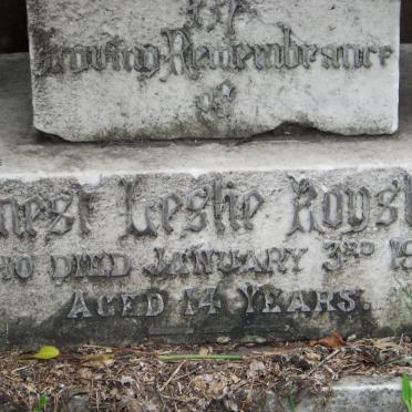 ROYSTON Ernest Leslie -1906