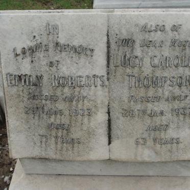 ROBERTS Emily -1923 :: THOMPSON Lucy Caroline -1937
