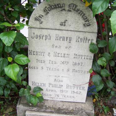 RUTTER Helen Philip -1942 :: RUTTER Joseph Henry -1897