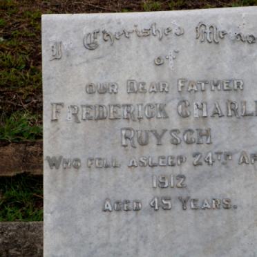 RUYSCH Frederick Charles -1912