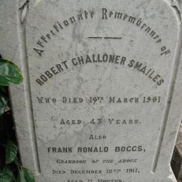SMAILES Robert Challoner -1901 :: BOGGS Frank Ronald -1911