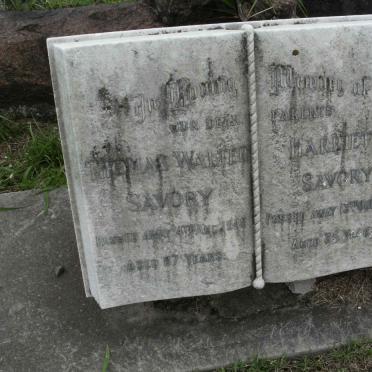 SAVORY Thomas Walter -1948 &amp; Harriet -1956