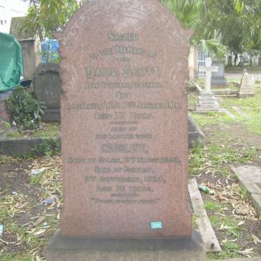 SCOTT David -1918 &amp; Caroline 1846-1920