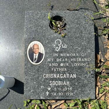 SOOBIAH Crisnagaran 1936-1991