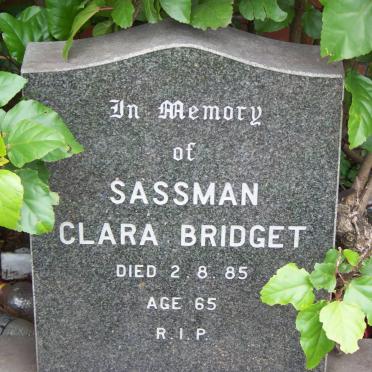 SASSMAN Clara Bridget -1985