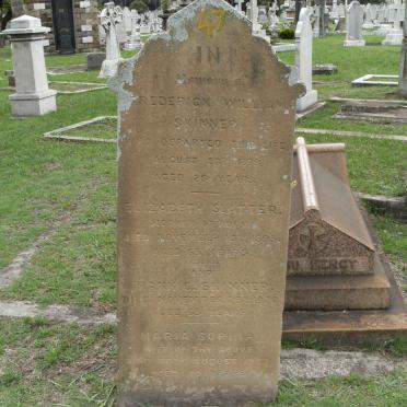 SKINNER Frederick William -1878 :: SLATTER Elizabeth -1830 :: SKINNER Frank C. 192? &amp; Maria Sophia -1937