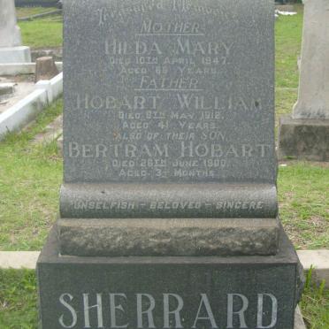 SHERRARD Hobart William -1912 &amp; Hilda Mary -1947 :: SHERRARD Bertram Hobart -1900
