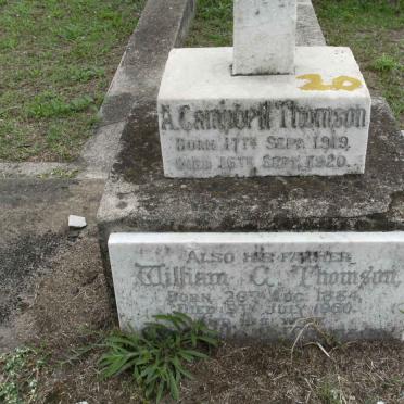 THOMSON William G. 1884-1960 :: THOMSON A. 1919-1920