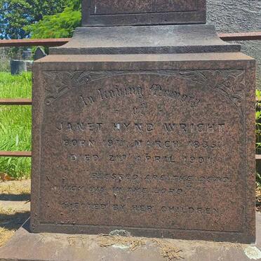 WRIGHT Janet Hynd 1835-1901