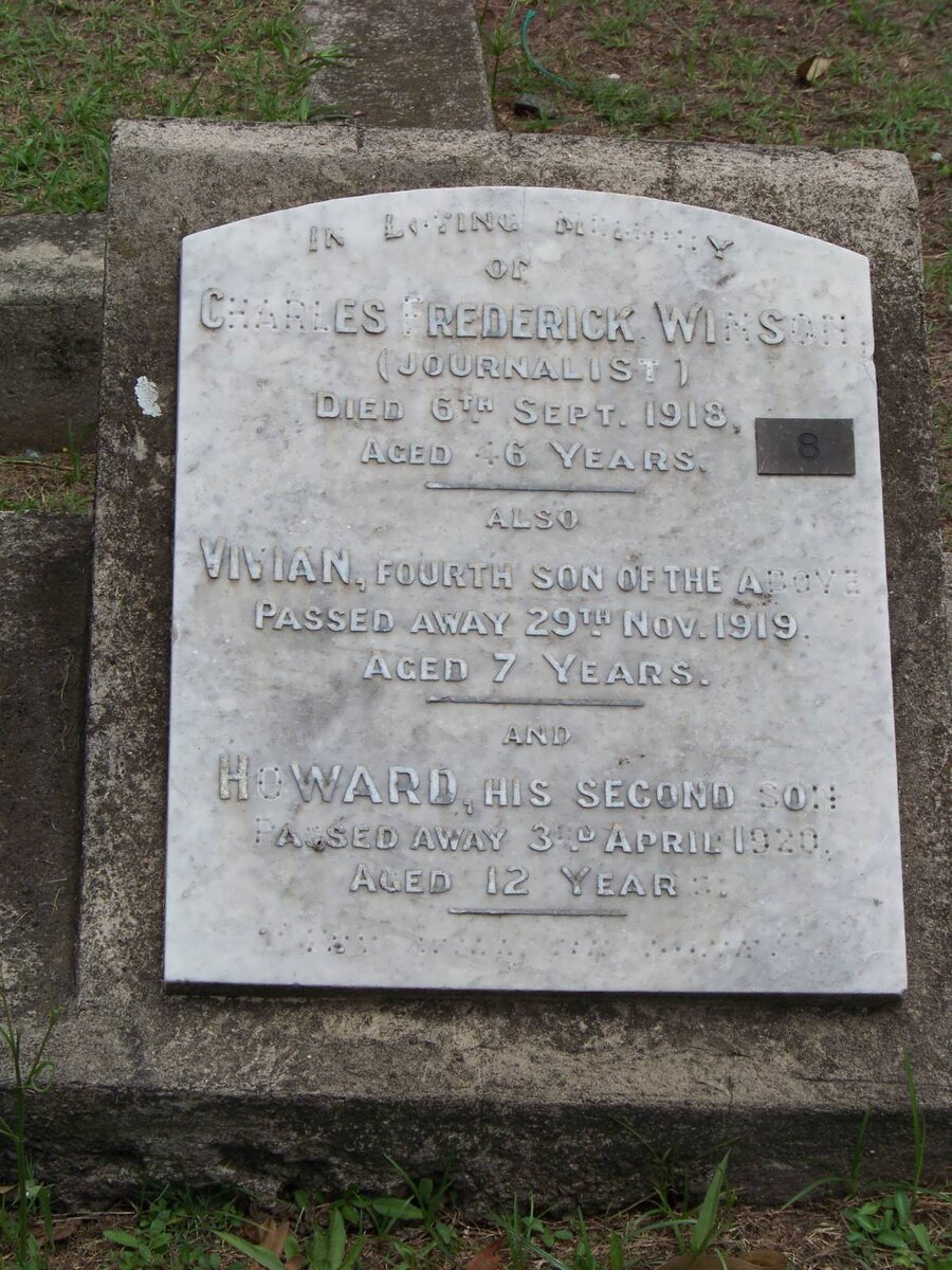 WINSON Charles Frederick -1918 :: WINSON Vivian -1919 :: WINSON Howard -1920