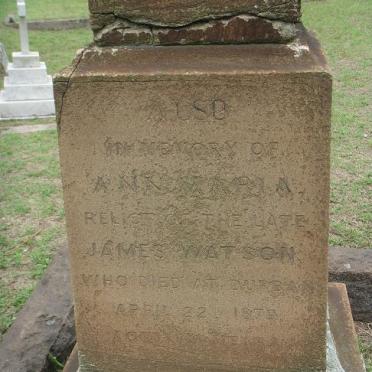 WATSON Ann Maria -1879