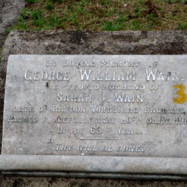 WAIN George William -1919