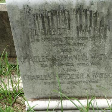 WATSON Charles Nathaniel -? :: WATSON Charles Frederick  -1948 :: WATSON Elizabeth -1899