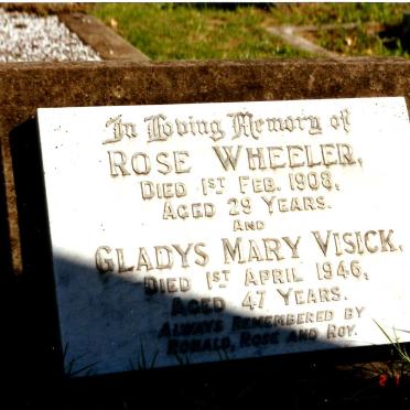 WHEELER Rose -1908 :: VISICK Gladys Mary -1946