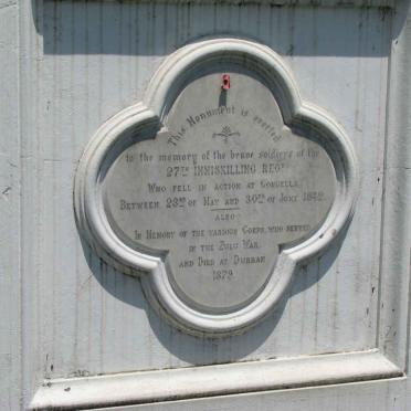 2. Memorial 27th Inniskilling Regiment 23 May - 30 June 1842 