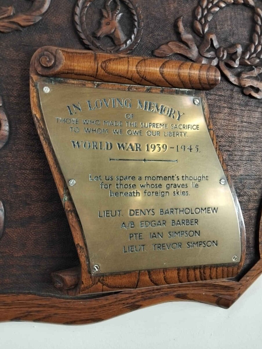 8. Roll of Honour - World War 1939-1945