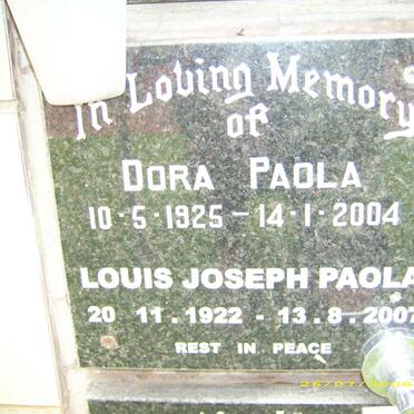 PAOLA Louis Joseph 1922-2007 &amp; Dora SAAD 1925-2004
