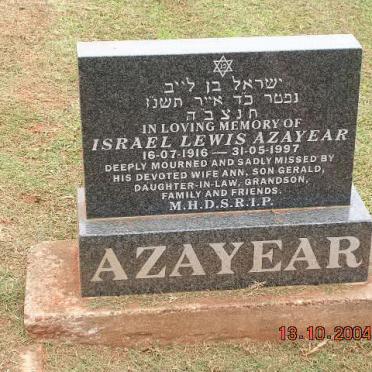 AZAYEAR Israel Lewis 1916-1997