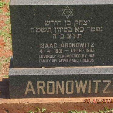 ARONOWITZ Isaac 1901-1985