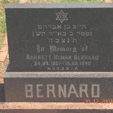 BERNARD Barnett Hyman 1907-1990