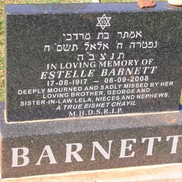 BARNETT Estelle 1917-2008
