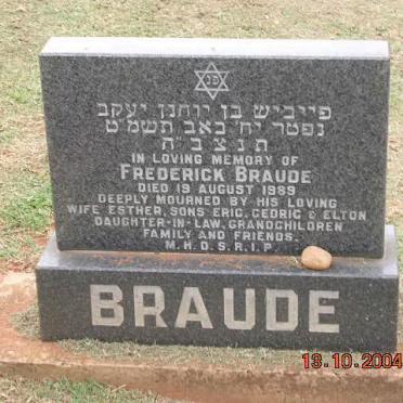 BRAUDE Frederick -1989