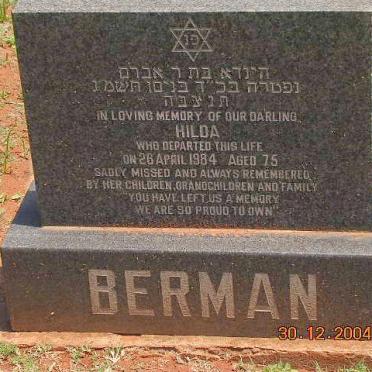 BERMAN Hilda -1984