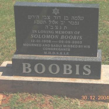 BOOBIS Solomon 1908-2003