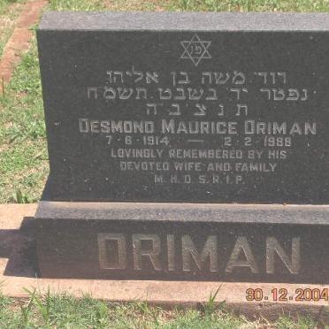 DRIMAN Desmond Maurice 1914-1988