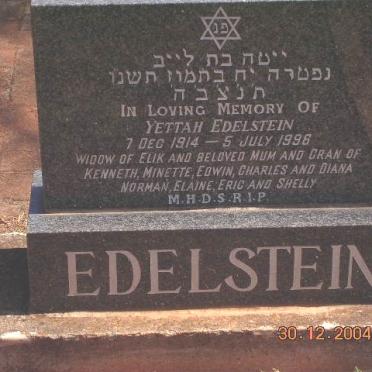 EDELSTEIN Yettah 1914-1996