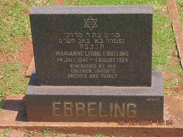 EBBELING Marianne Lynne 1941-1984