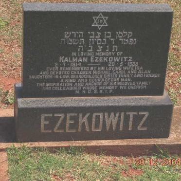 EZEKOWITZ Kalman 1914-1988