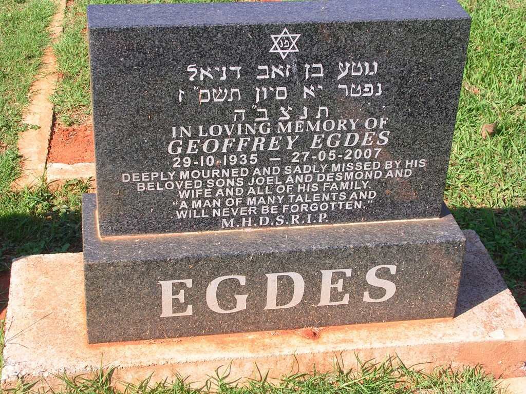 EGDES Geoffrey 1935-2007