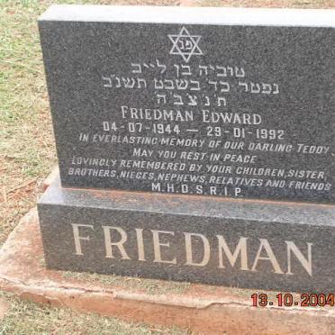 FRIEDMAN Edward 1944-1992