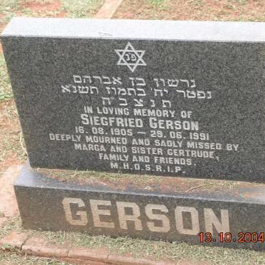 GERSON Siegfried 1905-1991