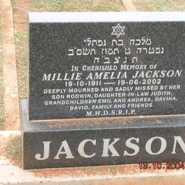 JACKSON Millie Amelia 1911-2002