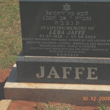 JAFFE Leba 1926-2003