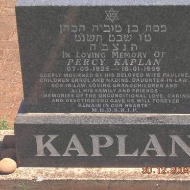 KAPLAN Percy 1925-1999