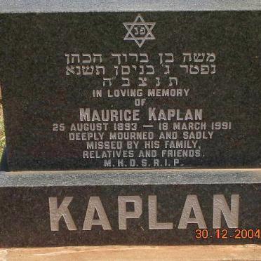 KAPLAN Maurice 1893-1991