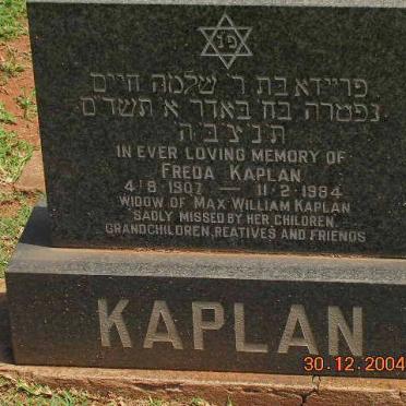 KAPLAN Freda 190?-1984