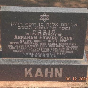 KAHN Abraham Edward 1896-1992