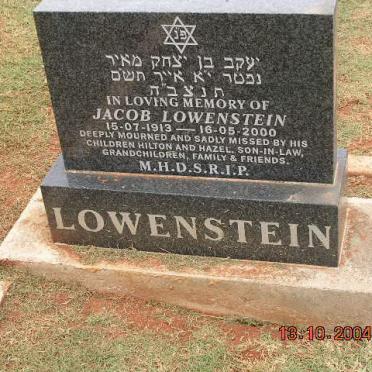 LOWENSTEIN Jacob 1913-2000