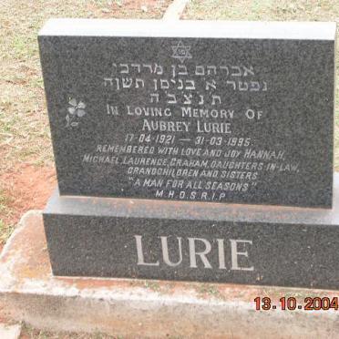 LURIE Aubrey 1921-1995